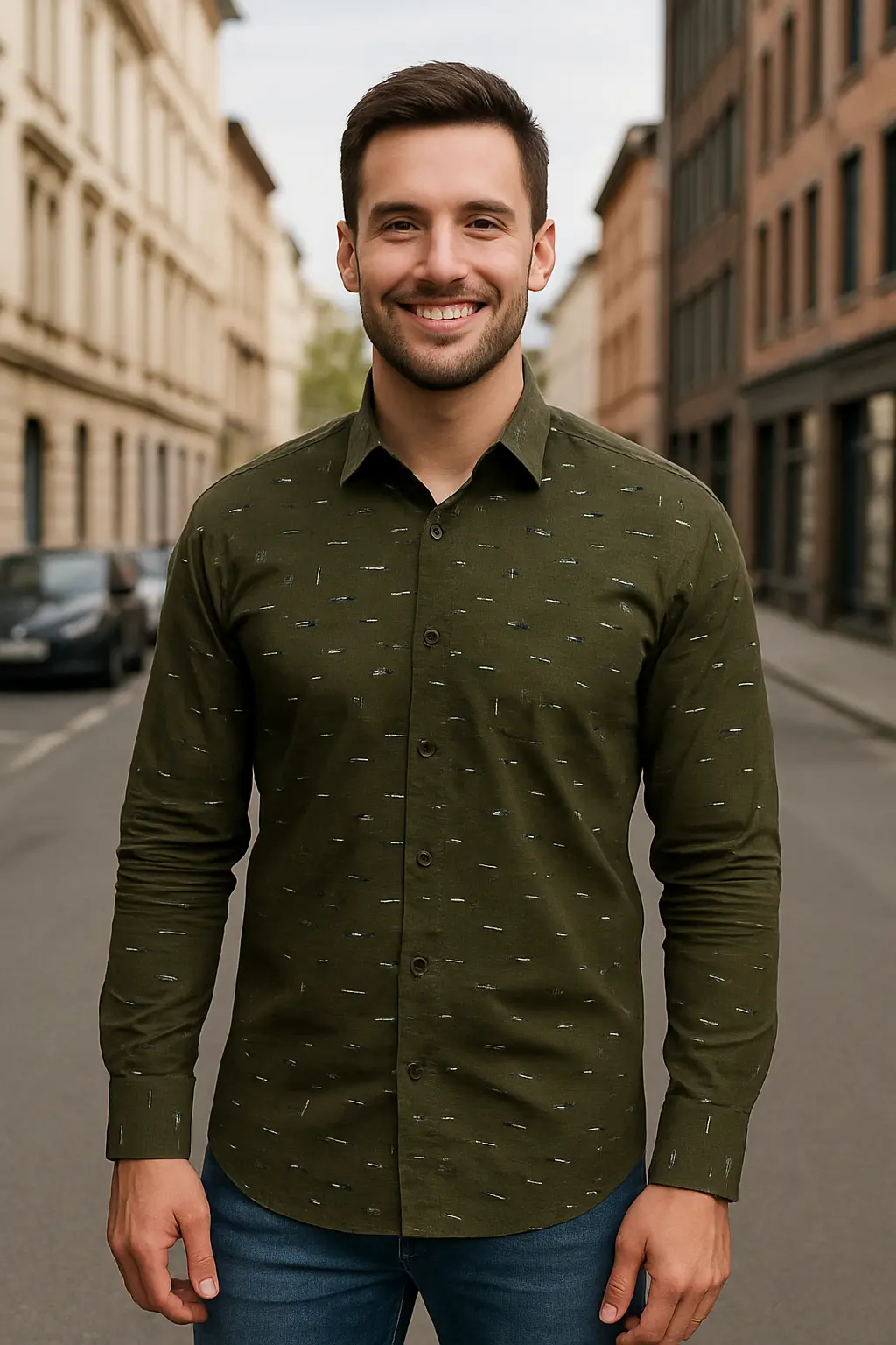 Mens Plain Black Official & Formal Shirt - 1