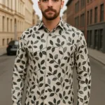 Mens Floral Design Casual Shirt - 3