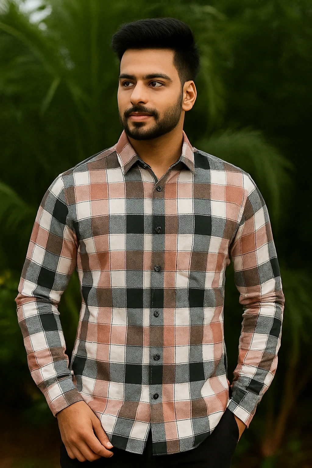 Mens Casual Checks Shirt - 7