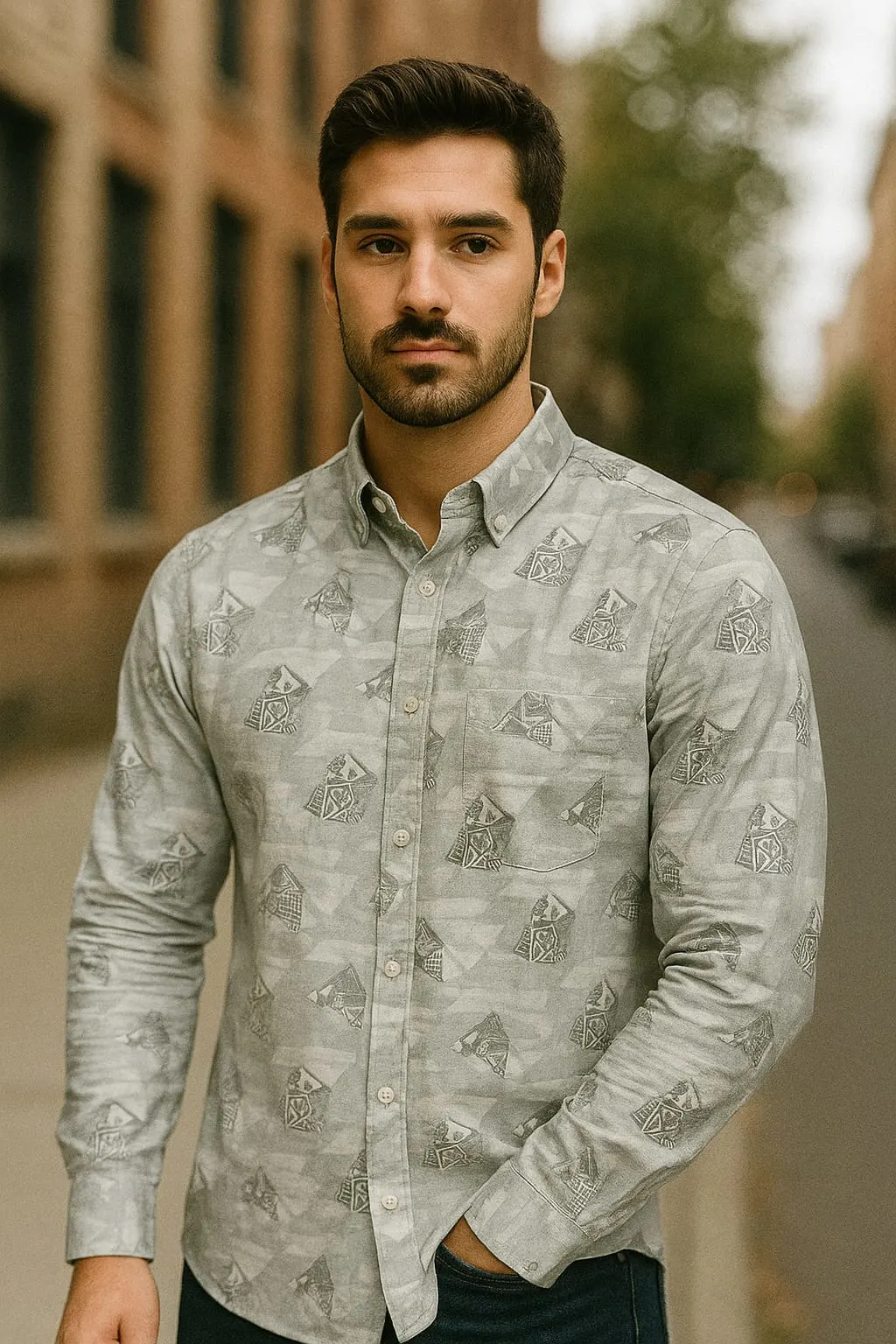 Mens Design Casual Shirt - 8