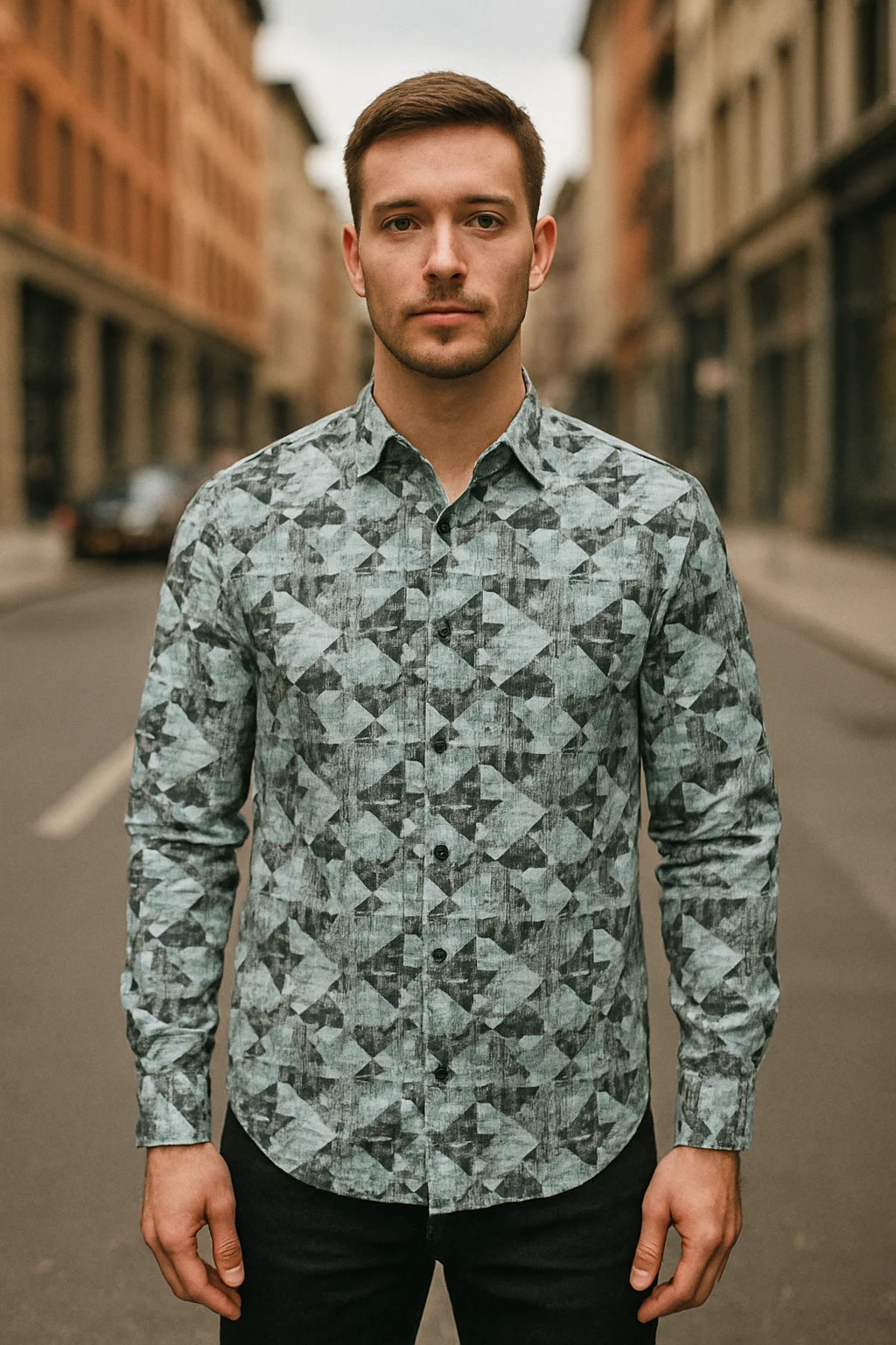 Mens Design Casual Shirt - 9