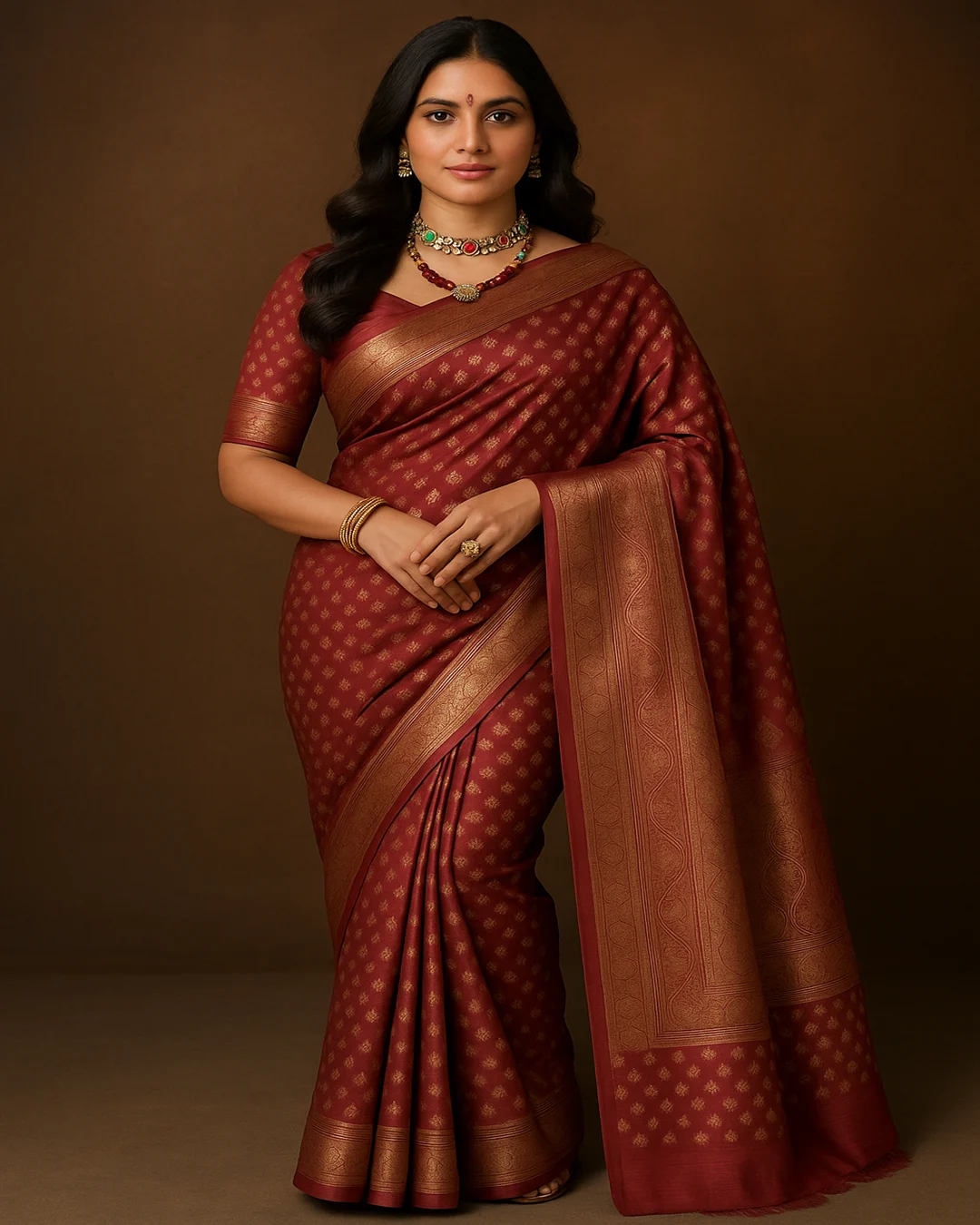 SAREE 36 BROWN (1)