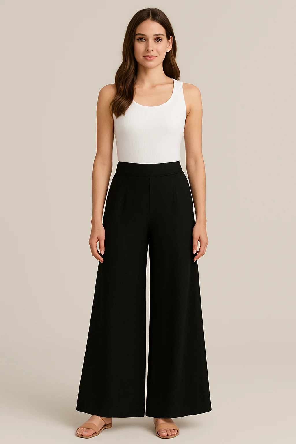 Women’s Black High-Waist Palazzo